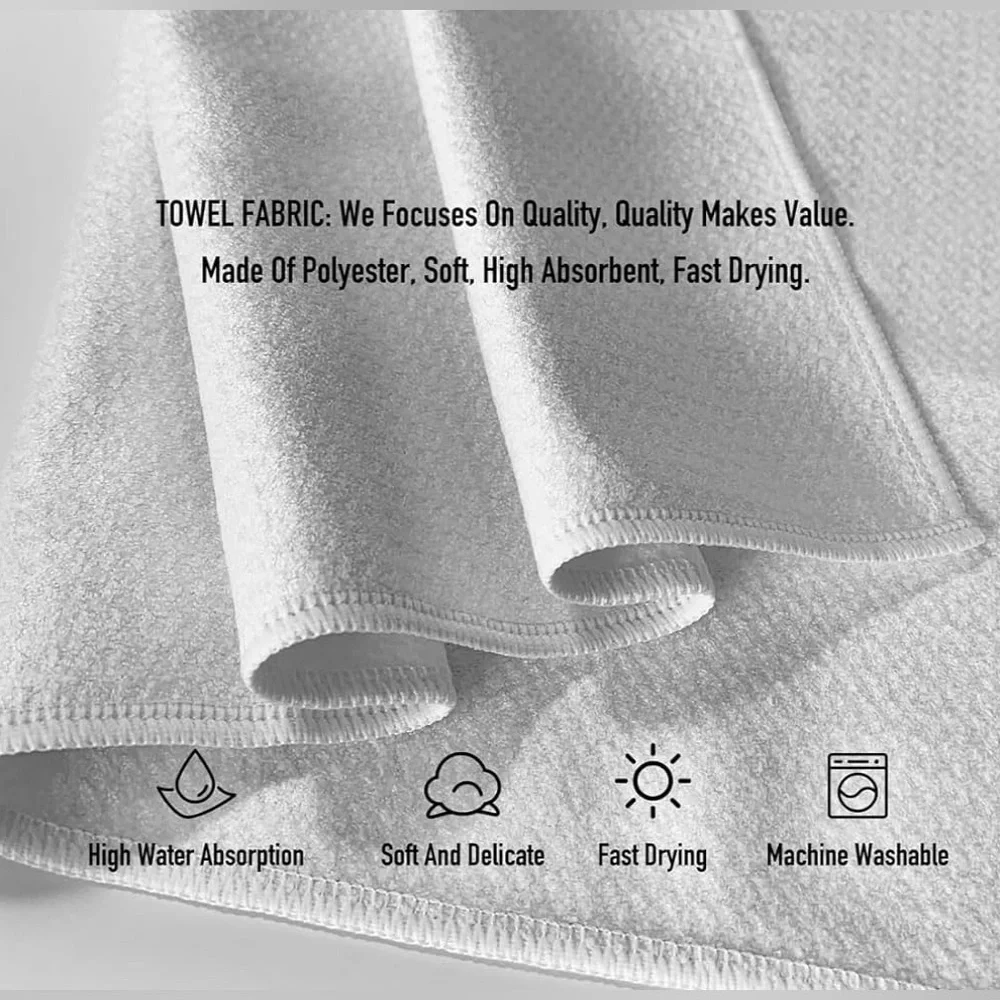 Set/2 Funny Mushroom Dishtowels (1/“Let that Shiitake Go” + 1/Print), White, Tan